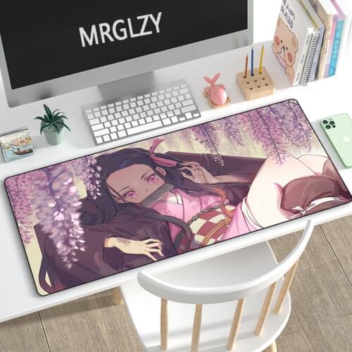 MRGLZY Kamado Nezuko Hot Anime Mouse Pad Demon Slayer Large Carpet DeskMat Computer Gamer Gaming Peripheral Accessories MousePad