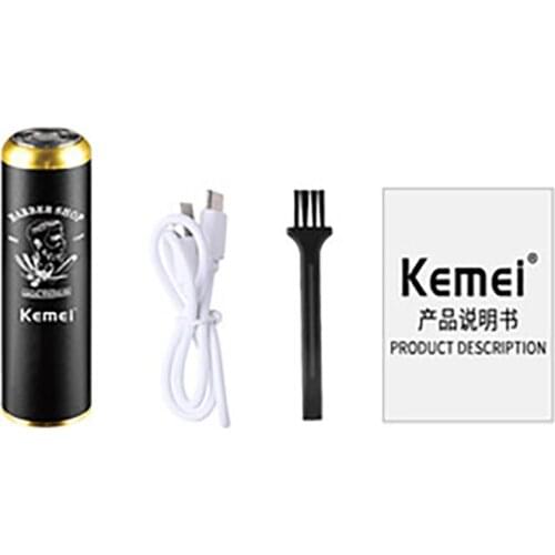 Kemei KM-T10 Portable Mini Electric Single Net Floating Shaver Head Washable Face Cleaning Shaver Beard Hair Trimmer