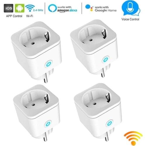 WiFi Smart Plug EU 16A Smart Plugs Remote Voice Control Power For Wifi Alexa Google Home Enchufe Inteligente