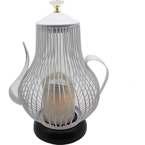 Tmall Home Design Candle Holder White Metal JUG BÜYÜK-100310