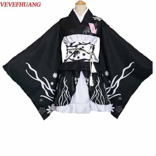 VEVEFHUANG Cosplay lolita dress japanese kimono cute maid outfit dress princess dress halloween carnival party costume for women
