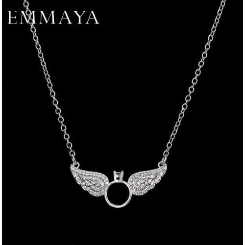 EMMAYA Brightly New Statement Choker Necklace Angel Wings Pendants Necklaces for Women Gifts