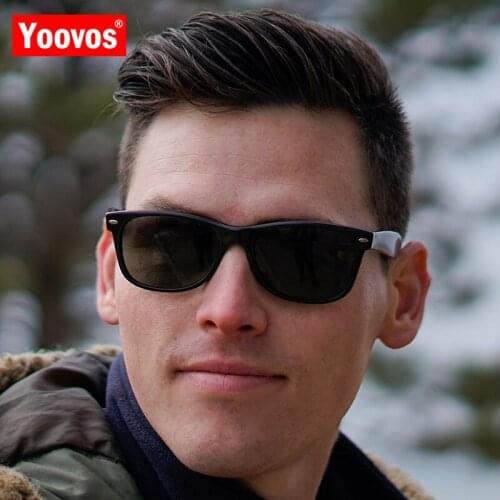 Yoovos 2021 Square Polarized Sunglasses Men Retro Brand Design Eyeglasses Vintage Rice Nail Glasses Lunette De Soleil Femme