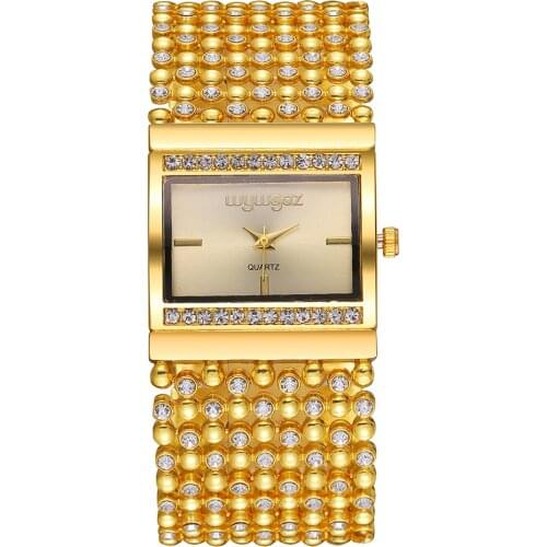 Women Square Rhinestone Watches Luxury Stainless Steel Quartz Bracelet Wristwatches Relogio Feminino