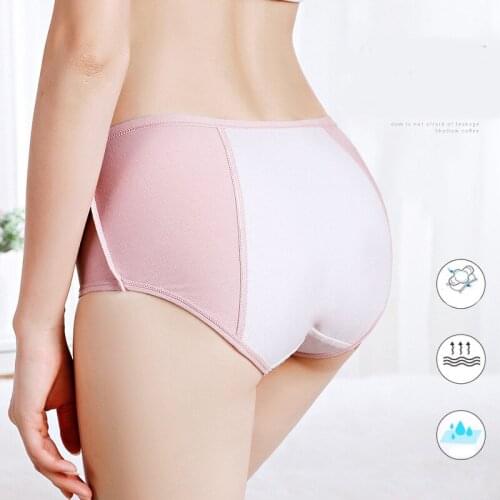 4XL Large Big Plus Size New Cotton Physiological Period Leak Proof Menstrual Panties Breathable Seamless Underwear Breifs