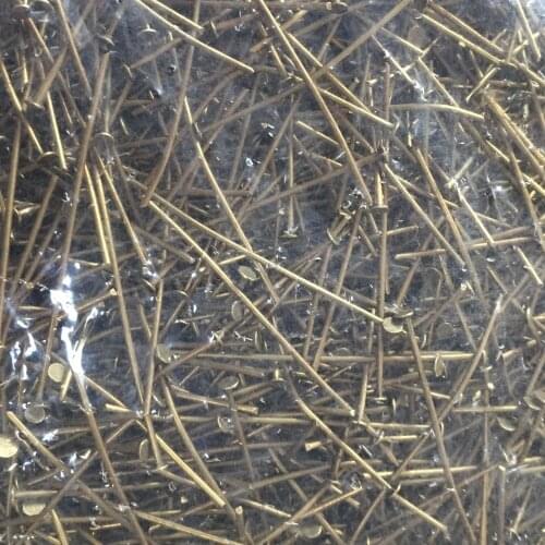 500pcs/bag 40mm Bronze pins needles connectors diy octagon beads prism pendant accessories