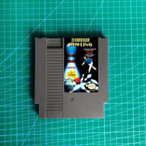 Championship Bowling - 72 pins 8bit game cartridge