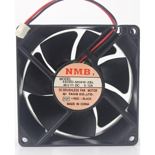 8025 48V 0.12A 4808D-M06W-2BL 8CM Cooling Fan Double Ball