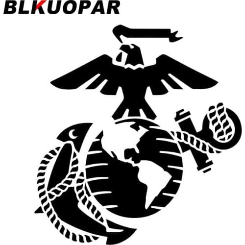 BLKUOPAR for Eagle Globe Anchor USMC Marine Corps Car Stickers Sunscreen Scratch-Proof Decals Die Cut Car Door Protector