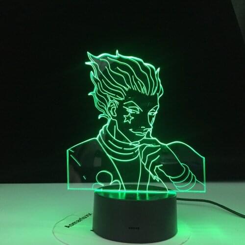 Hisoka Anime Hunter X Decor Light 3D Lamp Gadgets Kids Night Light Gift Led Touch Sensor Colorful Bedroom Nightlight Dropship