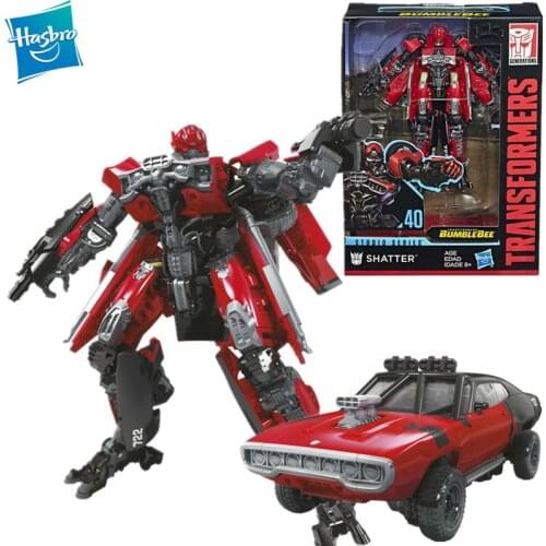 Original Hasbro Transformers Toys Studio Series SS40 Deluxe Class Movie Shatter Car Action Figure Model Toys for Children