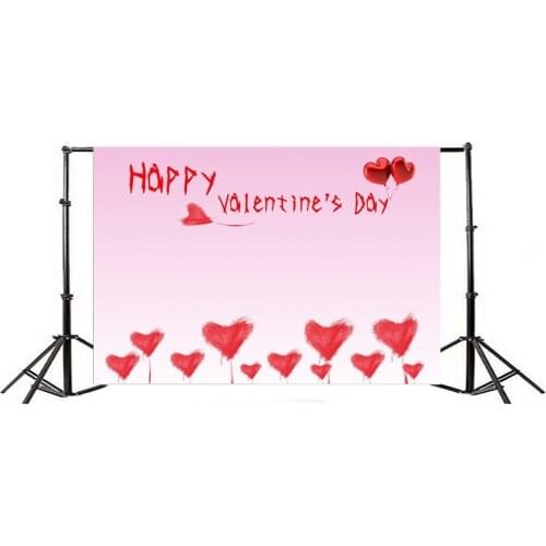 Photography Backdrop Valentines Day Theme Background Pink Red Heart