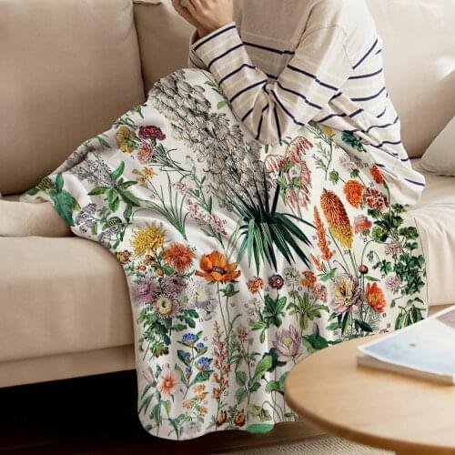 French Vintage Poster Throw Blanket Soft Warm Soft Blanket Flannel Blanket