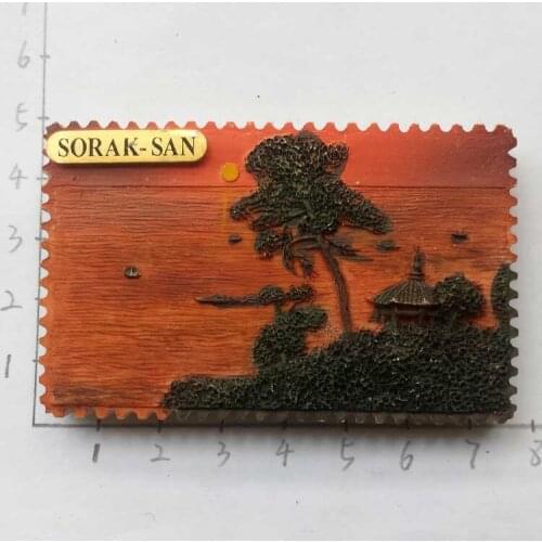 Korea Sorak-san Snow mountain relief magnetic stickers Travel Gift Fridge Magnets