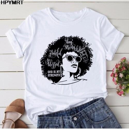 Beauty Africa Girl T-shirt Women Harajuku Fashion O-neck Female tshirt Clothing New Hipster Tops Tee Short sleeve T shirt ladies