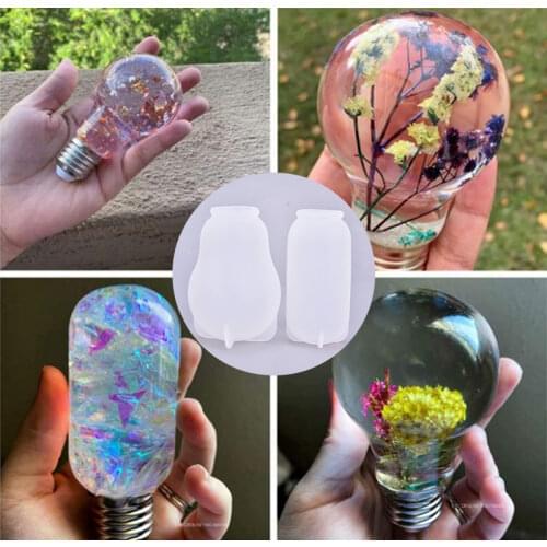 DIY Light Bulb Silicone Resin Mold Set Chip Base Cover LED Bulb Epoxy Molds