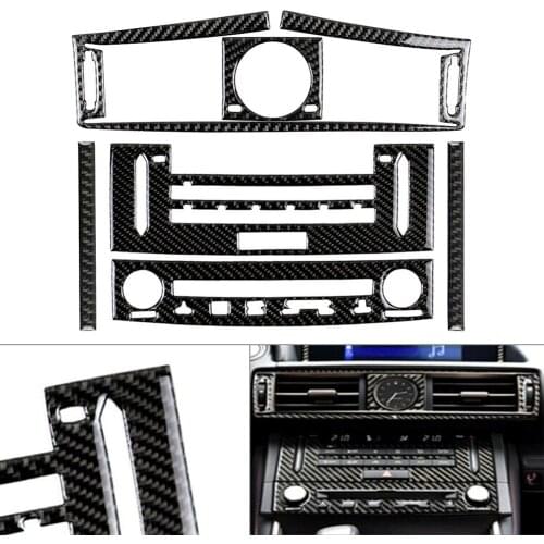 Carbon Fiber ABS Car Sticker Air Vent AC CD Panel Cover Trim Set For Lexus IS250 IS350 IS-Series 2014 2015 2016 2017 2018 LHD
