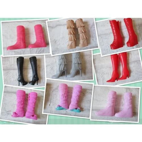 1/6 New Original multiple Colorful Doll Accessories Fashion Crystal shoes high heels for Barbie Doll Shoes
