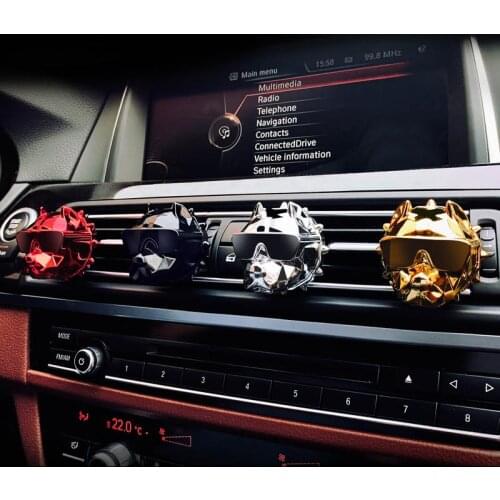Bulldog Car Air Freshener Perfume Clip Fragrance Diffuser Auto Vents Scent Odo
