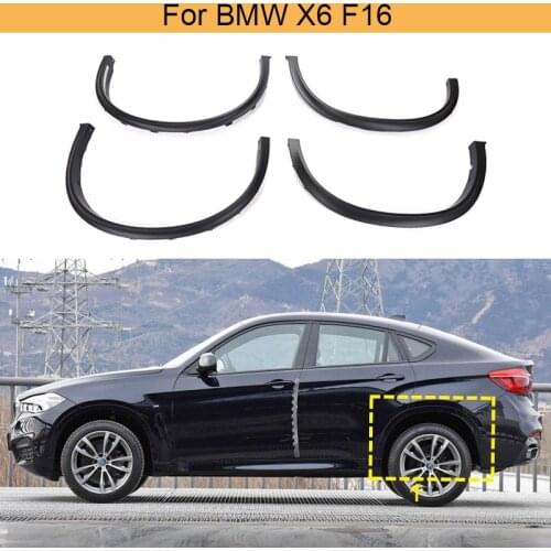 PP Wheel Arches Eyebrow Fender Mudguards For BMW X6 F16 2015 - 2018 Car Fender Flares Arches Wheel Eyelid Eyebrow