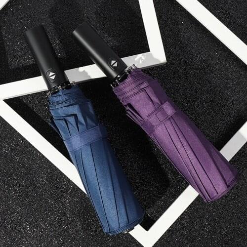 Fully Automatic Folding Umbrella 12 Bone Windproof Men Business Umbrella Decoration Kid Umbrellas Rain Mens Gifts B50