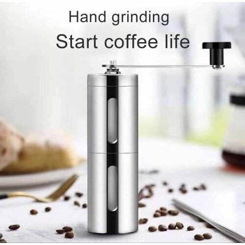 Coffee grinder Portable Hand high quality manual grinder grind machine mill with double bearing positioning coffee bean grinder