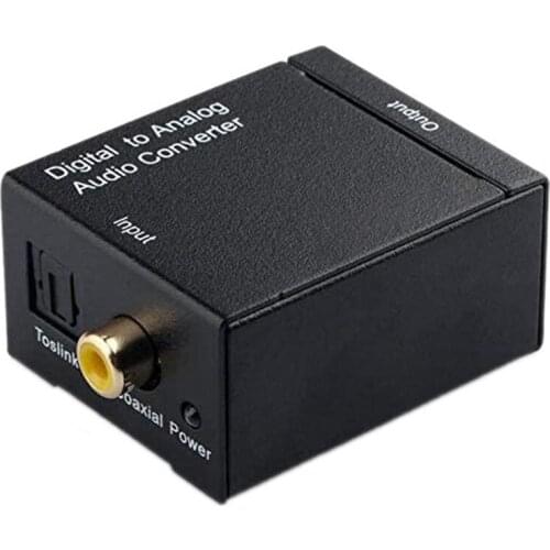 Digital to Analog Audio Converter, Digital Optical Coaxial Analog L / R-RCA Adapter for DVD / PS3 / / X360 EU Plug