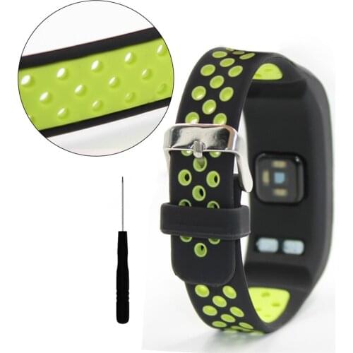 Silicone Double Color Watchband Wristband Strap Bracelet For Garmin Vivosmart HR Smart Watch Band Belt Replacement Accessories