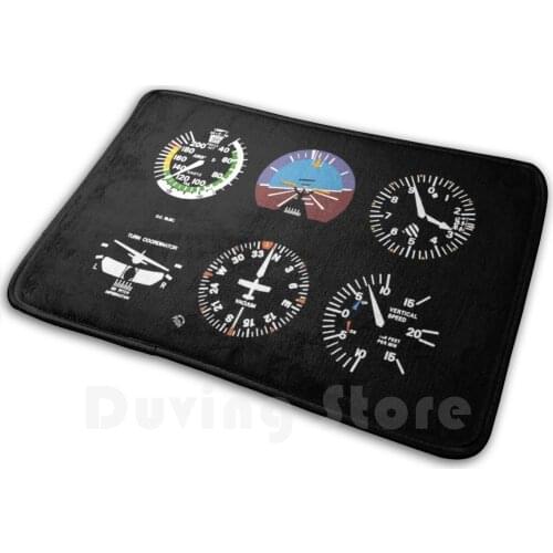 Cockpit Six Dials Flight Simulator Pilot Mat Rug Carpet Anti-Slip Floor Mats Bedroom Cockpit Six Dials Flight Simulator Pilot