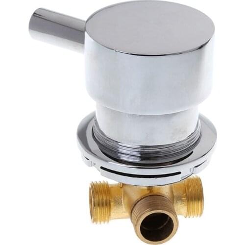 G1/2" Hot & Cold Water Mixing Valve Thermostatic Mixer Two In & One Out Faucet For Shower Room