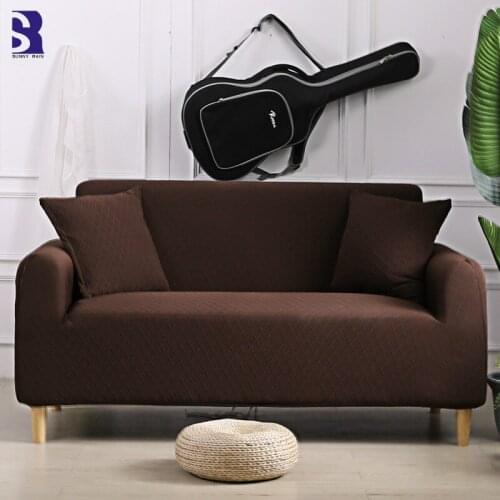 SunnyRain 1-Piece Jaquard Brown Couch Covers for Sofas Cover for Sofa 3 Sofa Covers for Living Room