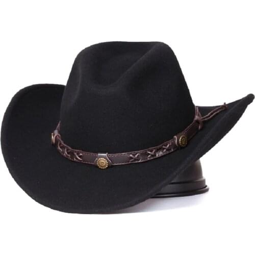Unisex Warm Comfortable Dakota Crushable Wool Felt Western Cowboy Casual Hat