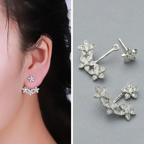 Manufacturers Selling S925 Tremella Hanging Fashion Gem-set Two A Undertakes To Wear Earrings