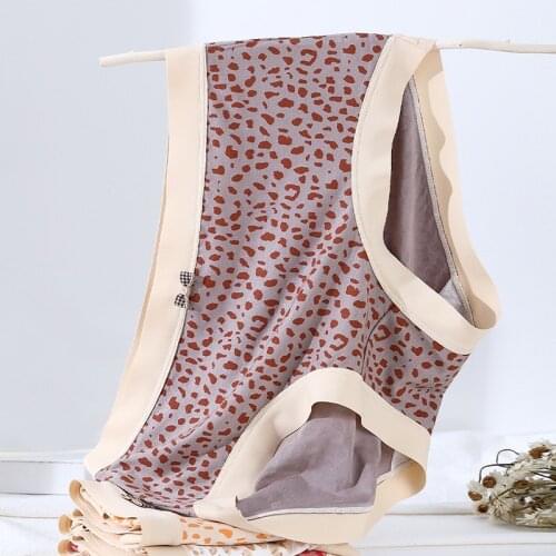 Womens Leopard Panties Large Sizes Sexy Thin Cool Quick Dry Antibacterial Cotton Briefs Underwear Women Panties High Fit 2021