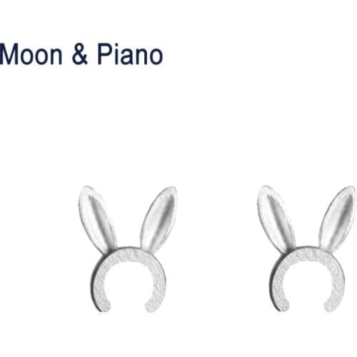 925 Sterling Silver Cute Rabbit Stud Earrings For Lady New Arrivals Romantic Fine Jewelry Personalities Birthday Gift For Girl