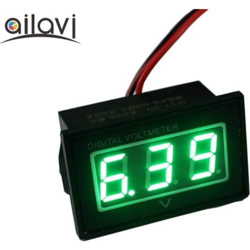0.36" DC2.7-30V Waterproof Green LED Digital Battery Tester Suitable For Moto/Car Power Supply Monitor Voltage Measurement