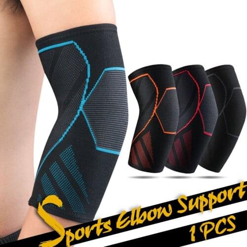 GOBYGO 1PCS Breathable Compression Sleeve Elbow Brace Support Protector for Weightlifting Arthritis Volleyball Tennis Arm Brace