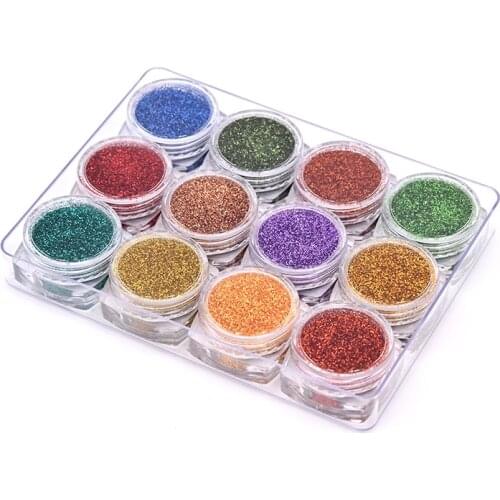 12 different glitter set eye shadow fine set glitter glitter tattoo sets for kids Nail makeup Craft DIY Accessories