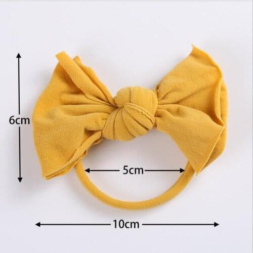 Bulk Cute Baby Bow Headband Elastic Hair Bands For Children Kids Headwear Solid Color Baby Girl Hair Accessories Infant Headwrap