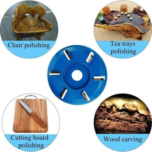 6 Teeth Woodworking Shovel Woodcarving Coffee Table Tea Table Hexagonal Shovel Carving Knife Angle Grinder Polished Pentagonal
