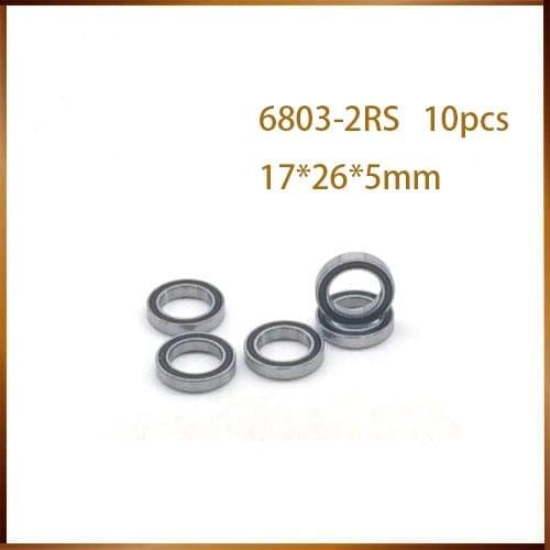 6803-2RS Bearing ABEC (10PCS) 17x26x5 mm Sealed Thin Section 6803 2RS Ball Bearings 6803RS 6803 Bearing