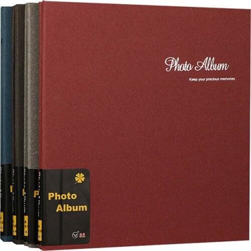Retro 12 Inch High-Grade Suede Album Handmade DIY Self-Adhesive Scrapbook Baby Couples Commemorative Wedding Photo Collection