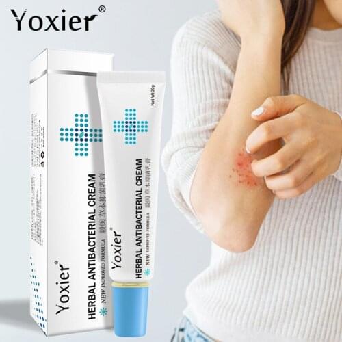 Yoxier Herbal Antibacterial Cream Anti-itch Relief Irritation Eczema Rash Urticaria Desquamation Treatment Psoriasis Skin Cream