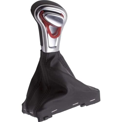 Auto Automatic Shift Knob Gear Shifter Stick Gaiter Boot For Audi A6 C6 A3 A4 B8 A5 Q5 Q7 Leather Car Handle