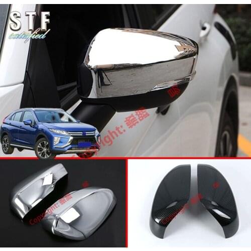 ABS Car Accessories Side Mirror Cover Trim Rear View Cap Overlay Molding Garnish For Mitsubishi Eclipse Cross 2018 2019