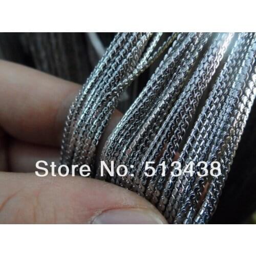 Free ship! 100 meters Fashion Stainless Steel 4mm exquisite square link chain.jewelry finding DIY unisex necklace in Bulk