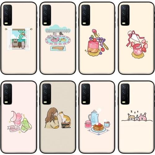 Khaki pattern Phone case for vivo y30 y50 y53 y52 y31 y53 , Protective silicone case for vivo Y18 Y19 Y15 Y12 Y51 Y85 Y97 Y70s