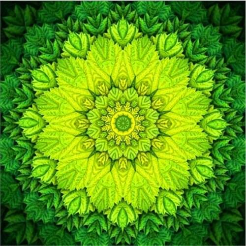 Flower Mandala DIY 11CT Cross Stitch Embroidery Kits Craft Needlework Set Printed Canvas Cotton Thread Home Dropshipping