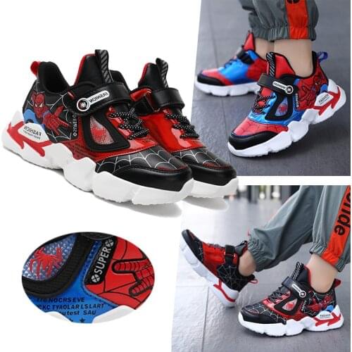 Disney Spiderman Kids Running Shoes Boys Children Sneakers Child Walking Tennis Sneakers Teenagers Sport Shoes Childrens Tennis