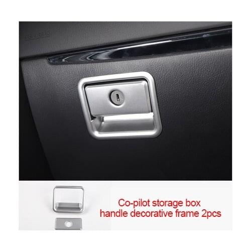 For Nissan Patrol y62 2017-2020 chrome Co-pilot storage box handle decorative frame 2pcs